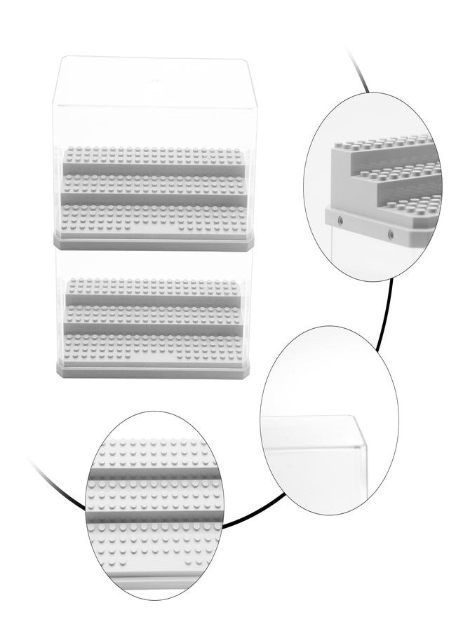 دبليو ام ام علبة عرض مجسمات صغيرة من الأكريليك، قابلة للتكديس، لعرض مجسمات الحركة ومكعبات الليغو، علبة عرض شفافة مقاومة للغبار لمحبي الليغو - Image 2